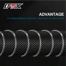 FTK 50M/54.6Yards 100% Fluorocarbon Monofilament Fishing Line Leader - Multicolor - View 7