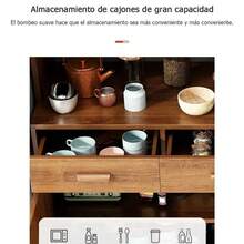 Modern Kitchen Cabinets With 2 Drawers And 3 Doors, Grey - Black - View 4