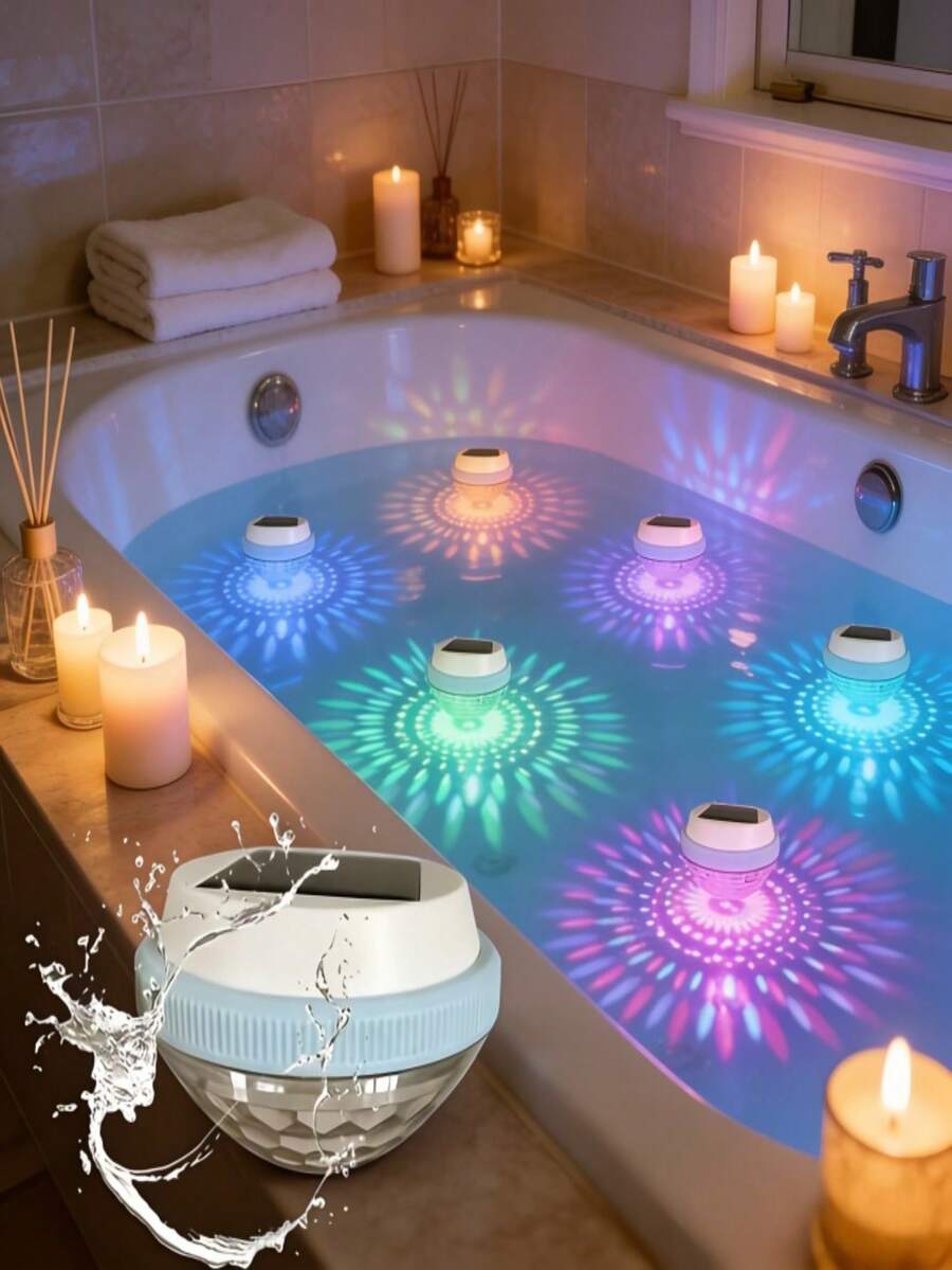 1個太陽能浮水燈 防水戶外裝飾燈 LED桃子造型浮水燈 適用於露台、花園、後院、圍欄、樹木、生日、派對、節日、泳池、池塘、水景、戶外夜間照明、居家裝飾 - 桃型漂浮燈 - 查看 1