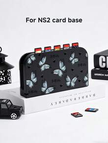 Vintage Illustration Blue Butterfly & Heart Pattern Design Switch2 (2025)/Switch NS/Switch OLED Compatible Game Console Accessory Set, Protective Case/Dock Cover/Carrying Bag/12-Card Holder, TPU Soft Shell, Beautiful & Practical, Portable Stand, Travel-Friendly, Shockproof, Scratch-Resistant, Stain-Resistant, Fashionable Romantic Gift - View 17
