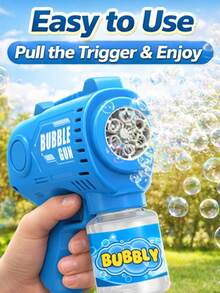 Children's Fully Automatic Bubble Gun, 26th Year Model. Automatic Bubble Blowing Machine, With Leak-Proof Design. Portable Electric Bubble Toy, Suitable As A Gift For Boys And Girls At Birthday Parties. (Without Batteries And Without Bubbles) - Multicolor - View 7