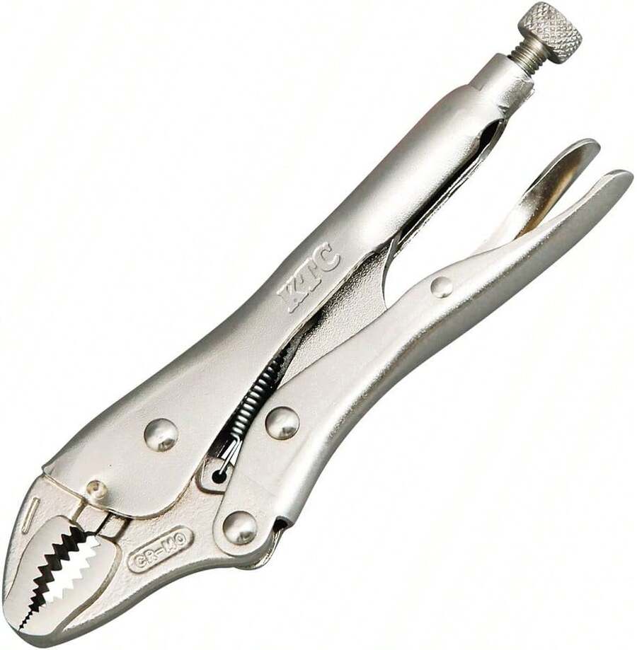 2026 New[Snowflake Wrench,]KYOTO (KTC) Locking Pliers Curved Chin (With Wire Cutter) 130WR DMBE - 220mm - View 1