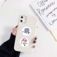 1 cuộn nhãn dán tròn 25mm MINISO chính hãng HUNTRESS IP 500 miếng hình cô gái chibi dễ thương, nhãn dán chân dung tự dính, phù hợp trang trí gương trang điểm, túi, lược, ví, hộp đựng tai nghe và nhiều vật dụng khác - Nhiều màu - Xem 4