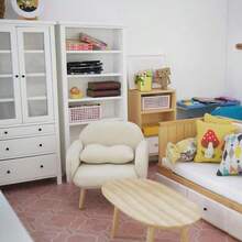 1件迷你家具 書架 抽屜櫃 落地櫃 多層收納櫃 娃娃屋迷你家具模型 1:10比例 迷你場景家具模型裝飾 - 3種實木櫃子 - 查看 3