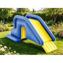 Multifunctional Inflatable Slide, Portable And Easy To Store, Suitable For Yard And Pool, Creates Great Atmosphere - Glacier - View 4