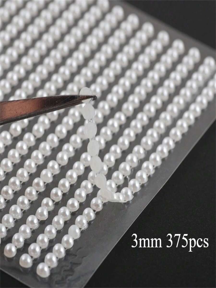 3Mm 4Mm 5Mm 6Mm Acrylic Imitation Pearls Sticker | Crystal Self Adhesive Rhinestone Stickers For Grand Event Party Decoration - A - View 1