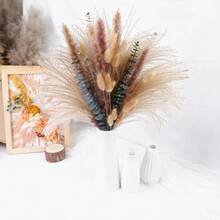 25-100件人造兔尾草春季裝飾品－波西米亞風仿真蘆葦草，適用於花瓶、婚禮、花園、情人節、居家客廳與辦公室裝飾 - T009-mix - 查看 7