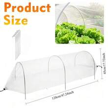 4ft Garden Accelerator Plant Cover, 6-Arch Pop-Up Garden Bed Tunnel, Ready-To-Use Vegetable Fruit Plant Protection Cover - 1 Item - View 3