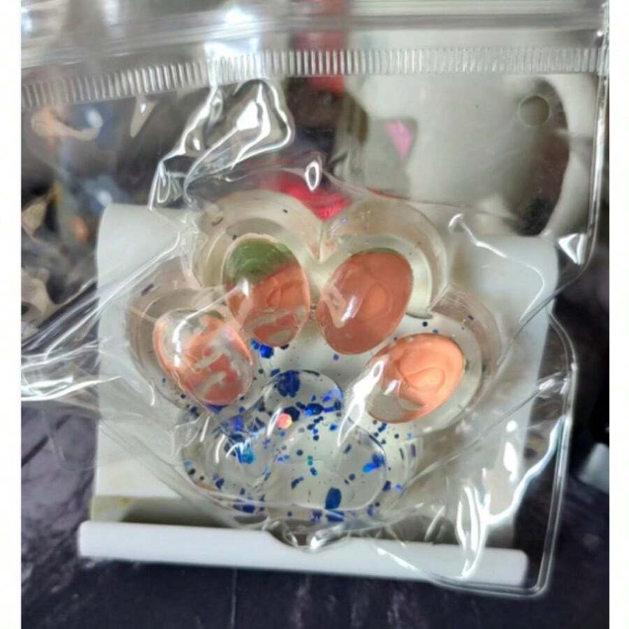 1個柔軟胡蘿蔔貓爪捏捏樂玩具，麻糬般慢回彈紓壓玩具，毛絨爪墊擠壓器，辦公室紓壓工具，適合學生與上班族的療癒禮物，可愛少女風禮物，超級萌紓壓玩具 - 彩色 - 查看 1