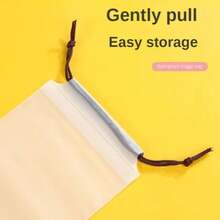 10pcs Reusable Frosted Umbrella Storage Sleeve. Made Of Translucent Waterproof Material, It Is Sturdy, Wear-Resistant And Not Easy To Damage. The Drawstring Closure Allows For Easy Opening And Closing. It Is Lightweight, Portable - Multicolor - View 6