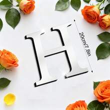 OUTANA Premium 1cm Thick 3D Mirror Wall Letters - Custom Acrylic Alphabet Sign For Wedding Initials, Party Backdrop & Luxury Home Decor (4"/6"/8" Sold Separately) - Silver - View 94