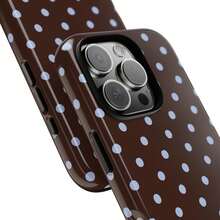 1pc Black Polka Dot UV Printed Pattern Design Leather Texture Phone Case - Multicolor - View 3