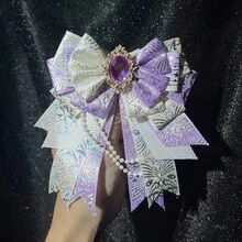 1 pajarita bonita, 12 colores, producto terminado hecho a mano, Cosplay de bidimensional, decoración de exposición de anime, pajarita de decoración de soporte de celebridades U53E - Dd-Mxz-Lshdj-Zangq - Ver 17