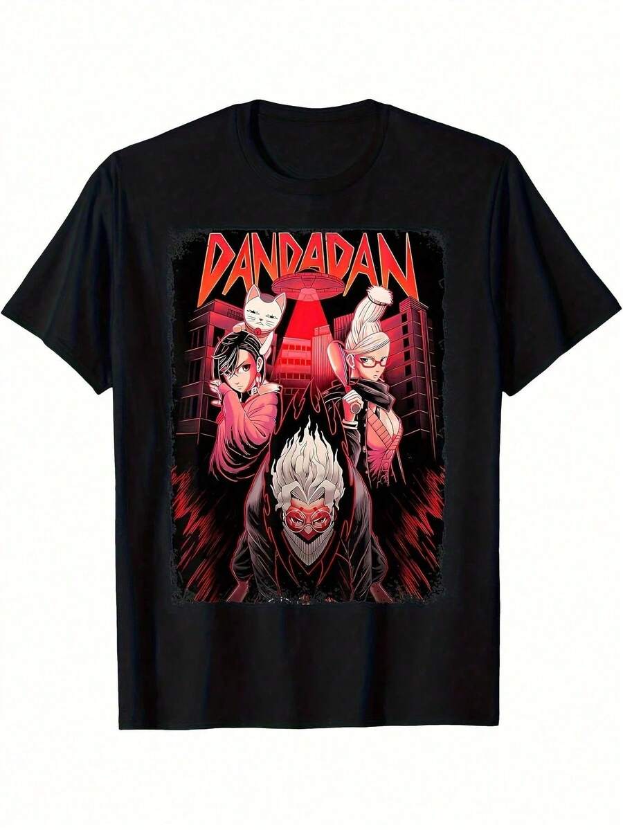T-shirt casual da uomo, 100% cotone, girocollo, t-shirt grafica nera da uomo - Streetwear vintage con design anime DandaDan, fantastica arte manga shonen, tessuto di cotone morbido, manica corta, girocollo, perfetta per l'abbigliamento casual quotidiano, t-shirt anime, TAGLIA GRANDE, regalo perfetto per papà o amici, taglie S-XXXL, regalo di Natale Vatertag Geschenk, T-shirt, T-shirt, Vatertag, T-shirt Herren Maija Men Take That T-shirt, abiti estivi da uomo, t-shirt da uomo, regali per fidanzati, t-shirt per uomo, abiti estivi da uomo, t-shirt da uomo, t-shirt da uomo, abbigliamento da vacanza da uomo, camicia da uomo - nero - Visualizzare 1