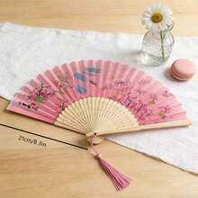 Folding Fan For Wedding Photography, Chinese Style Folding Fan, Decorative Fan, Performance Fan, Bridesmaid Fan - A - View 6