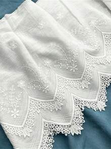 28cm寬白色波浪刺繡蕾絲飾邊 1碼 時尚蕾絲裙裝配件裝飾 - 雙層花邊 - 查看 13
