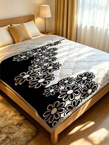 1 pieza Edredón suave & fresco - Ropa de cama ligera para todas las estaciones, patrón floral a cuadros moderno, 100% poliéster, lavable a máquina, adecuado para cama individual/doble, hotel, camping y decoración del hogar, ropa de cama de lujo de hotel | Diseño acolchado moderno | Tecnología en relieve, decoración para todas las estaciones, decoración de habitación - Multicolor - Ver 14