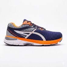 Tênis Masculino Esportivo Gel Adulto Confortável Academia Corrida Treino Tênis street colorido Tênis color - Laranja - Visão 3