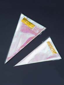 50 piezas Bolsas de embalaje de material PP para fiesta de cumpleaños, bolsas de embalaje transparentes simples - Multicolor - Ver 2