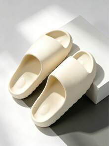 Unisex Indoor Home Slippers, Men's EVA Outdoor Beach Sandals - Beige - View 2