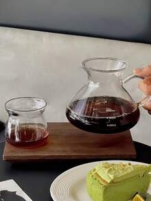 1 buah Teko Kopi Kaca Gaya Jepang Ins, Cangkir Kopi Kreatif Unik, Teko Kopi Tuang Minimalis untuk Berbagi, Cangkir Pencicip, Set Peralatan Kopi - transparan - View 5