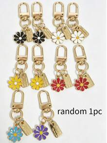 1/10 chiếc móc khóa hình bướm, phong cách Bohemian, móc khóa kim loại hình động vật, phụ kiện treo ví/túi/balo, phụ kiện hộp đựng tai nghe, quà tặng cho nữ, trang trí Halloween/Ngày Nhà giáo - Hoa cúc nhiều màu - Xem 4