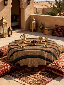 1/2pcs Tablecloth, Striped Texture Tablecloth Polyester Material Suitable For Round Square Dining Tables Kitchen Restaurant Coffee Table Desktop Decoration Picnic Camping Country Farmhouse Style Multi-Scene Application Desktop Protection Holiday Arrangement Simple Retro Design Warm Home Atmosphere Enhance Dining Experience - Multicolor - View 14