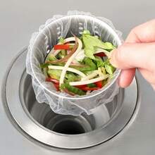 100pcs/200pcs Kitchen Sink Strainer Trash Filter, Kitchen Waste Filter, Collects Kitchen Waste From Sink - A - View 5
