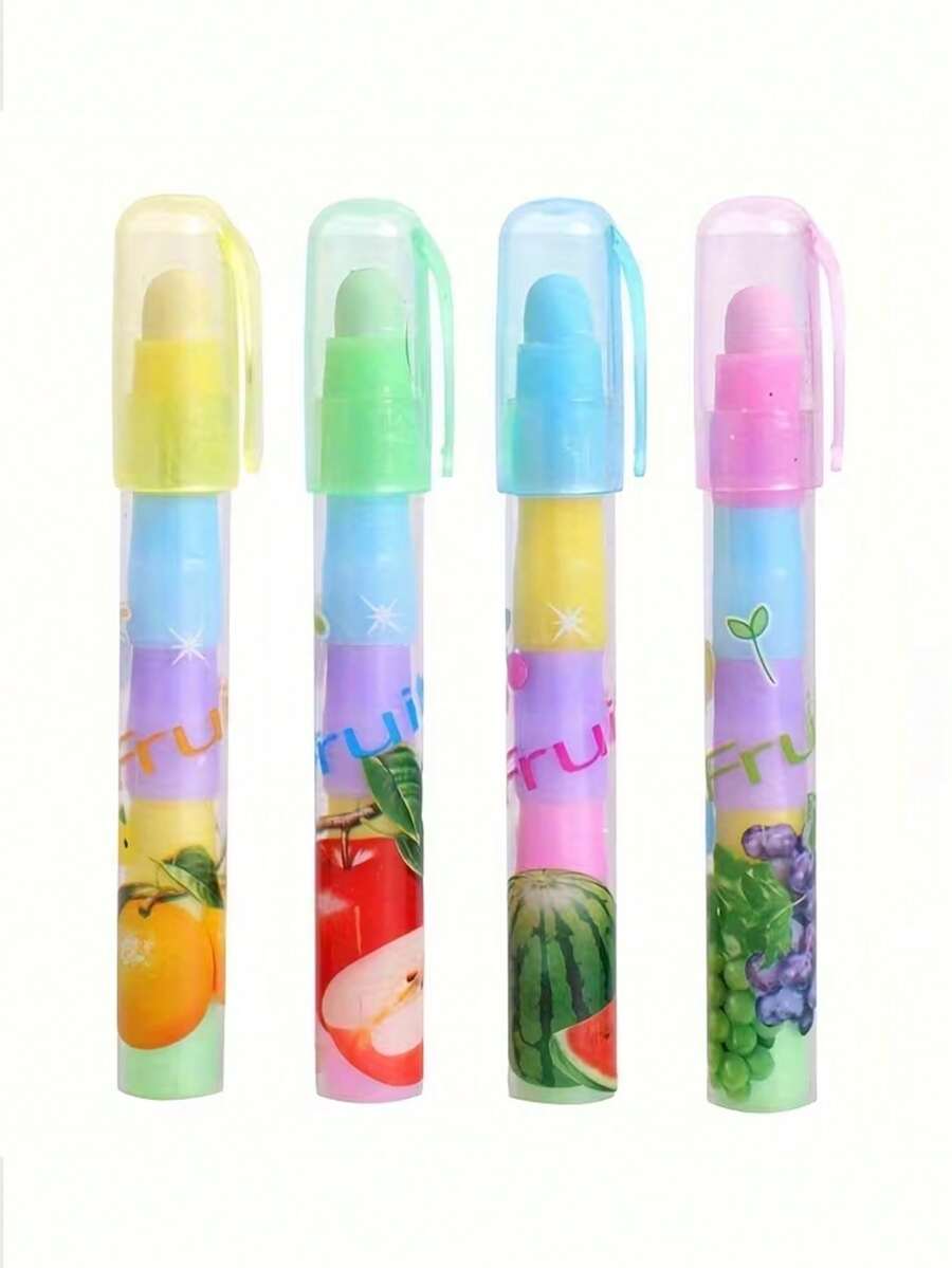 Vibrant Fruit Theme TPR Eraser, 5-Section Detachable Design, Colorful Fruit Pattern - Fun And Practical, Suitable For School And Office, Back To School - Multicolor - View 1