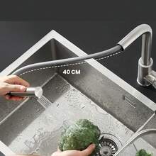 Hochdruck Wasserhahn Küche, Küchenarmatur Mit Brause Ausziehbar, Spültischarmatur Mit Flexibel Duschkopf, Einhebel Mischbatterie Mit Zwei Sprüharten, Armatur Küche 360° Schwenkbar, Edelstahl - A - Übersicht 5