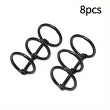 20 piezas de clips de anillas metálicos plateados de 0.8 pulgadas de diámetro interno - perfectos para cuadernos, álbumes de fotos y diarios de viaje DIY, esencial para volver a la escuela - Plateado - Ver 21