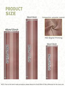 1pc Gradient Style Table Runner, Modern Living Room Dining Tablecloth Mat, Dry Cleanable, Machine Washable, Suitable For Kitchen, Dining Table, Party, Wedding Decoration, Entryway, Family Gathering, Coffee Table, Living Room - Retro Terracotta Brick Red - View 4