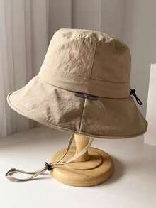 1 pieza Sombrero de cubo de secado rápido para mujer, Sombrero de sol para viajes al aire libre y senderismo para hombres, Sombrero de sol plegable para playa y vacaciones, Adecuado para primavera y verano - Multicolor - Ver 11