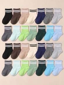 6 Pairs Children's Fun Socks - Candy Color Striped Short Socks, Soft And Comfortable, Student Essential, Children's Travel Essential, Suitable For Daily Wear And Travel - Multicolor - View 4