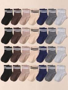 6 Pairs Children's Fun Socks - Candy Color Striped Short Socks, Soft And Comfortable, Student Essential, Children's Travel Essential, Suitable For Daily Wear And Travel - Multicolor - View 3