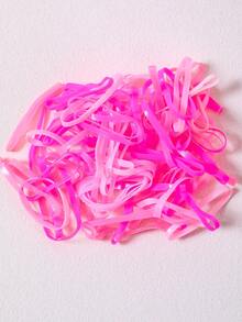857 piezas Juego de accesorios para el cabello de niñas con lazos coloridos, pinzas para el cabello, ligas para el cabello de princesa, bandas para el cabello con flores, cuerdas para el cabello de alta elasticidad, duraderas y sin daños, pinzas para el cabello con mariposas y diamantes de imitación, adecuadas para uso diario - Multicolor - Ver 5