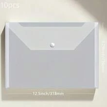 5pcs A4 Translucent Folders, PP Material, With Snap Button, Durable Waterproof File Organizer, Assorted Colors, Suitable For Students And Office Use, School Folders. - 5pcs - View 2