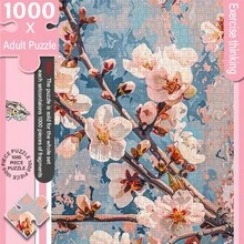 1000 Pieces Adult Mini Jigsaw Puzzle Box - This Precision-Cut Puzzle Is Adult Challenge Level, Scratch-Resistant. With A Beautiful Cherry Blossom Theme, It's A Great Choice For Family Entertainment, Halloween, Christmas Gifts, Can Challenge Your Brain, Help You Immerse Yourself In Art During Assembly, And Unlock The Joy Of Focus And Aesthetic Surprises. - Multicolor - View 2