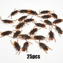 3/5/10/25/50個仿真假蟑螂軟橡膠蟑螂玩具，恐怖玩具，派對道具，模型玩具 - 彩色 - 查看 6