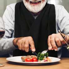 Adult Bib Scarf For Eating Dignity And Meal Protection, Suitable For Elderly, Washable (Black) - A - View 2