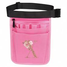 1pc Nursing Tool Waist Bag Nurse Medical Bag Rose Gold Initials A To Z Letter Pattern Multifunctional Adjustable Multi-Insert Bag, Pet Medical Care Bao Universal Multi Pocket Nurse Fanny Pack Multi Pocket Waist Organizer Belt With Adjustable Waist Strap Work Pocket Medical Supplies Storage Waist Pouch Organizer Pouch - Pink - View 19