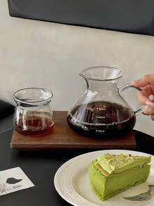 1 buah Teko Kopi Kaca Gaya Jepang Ins, Cangkir Kopi Kreatif Unik, Teko Kopi Tuang Minimalis untuk Berbagi, Cangkir Pencicip, Set Peralatan Kopi - transparan - View 3