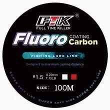FTK 50M/54.6Yards 100% Fluorocarbon Monofilament Fishing Line Leader - Multicolor - View 10