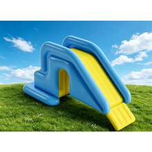 Tobogán inflable de alta capacidad de peso, uso interior y exterior, esencial para la diversión de juegos de agua en verano - azul - Ver 8