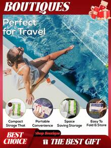 1 pieza Silla flotante inflable de PVC para adultos, adecuada para piscina y playa, portátil, sin necesidad de energía, cómoda y duradera, ligera, relajante, inflado rápido, adecuada para adultos - Cama flotante de doble tubo a rayas - Ver 6