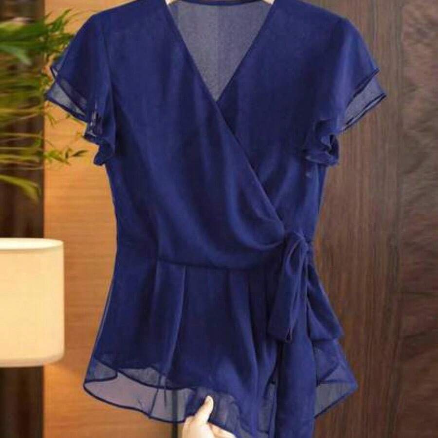 Women Tops - Royal Blue - View 1