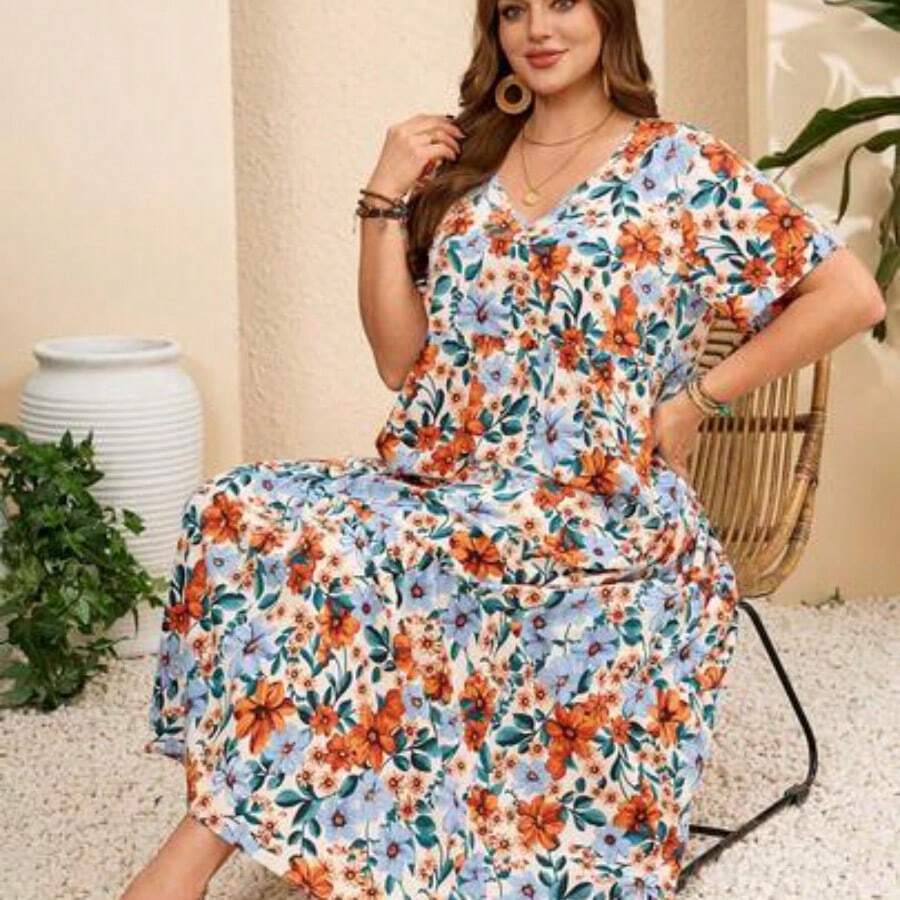 Women Midi Dresses - Multicolor - View 1