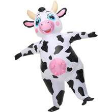 Inflatable Cow Costume For Women Man Aldult Cosplay Party Inflatable Full Body Cowcostume Blow Up Costumes Halloween Christmas, Carnival - Cow With Hair - View 4