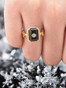A Vintage Carved Ring, High-Quality New Ring,Suitable For Daily Wear, Balls, Vacations, Parties, Holiday Celebrations, An All-Season Versatile Piece - Gold - View 7