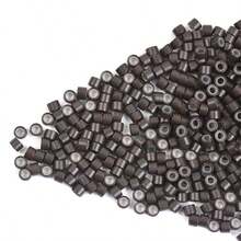 Clips para extensiones de cabello sin costuras, anillos para extensiones de cabello, extensión de rastas, herramientas invisibles para extensiones de cabello, anillos para extensiones de cabello sin costuras - Marrón oscuro - Ver 2
